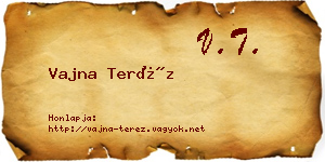 Vajna Teréz névjegykártya